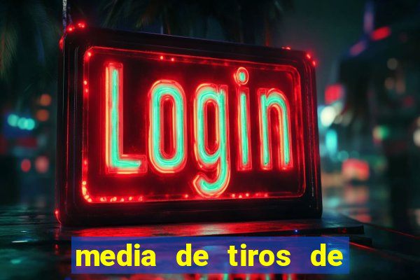 media de tiros de meta por jogo